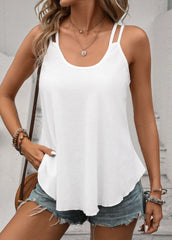 Kadın çift Askılı Kare Yaka Waffle Bluz