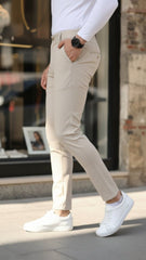 Erkek Slim Fit Likralı Gabardin Pantolon