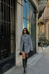 KAŞE CEKET 4 DÜĞME MODEL - Gri