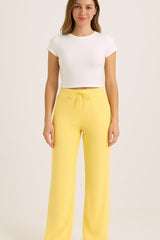 Kadın Beli Lastikli Pol Paça Pantolon