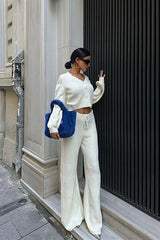 Püskül Detaylı Hırka Pantolon Triko Takım 9967