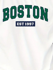 Erkek Boston Baskılı Süprem T-shirt