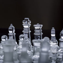 Glass Chess Cam Satranç Takımı (20 Cm X 20 Cm)