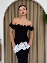 Popi Madonna Yaka Kalem Elbise