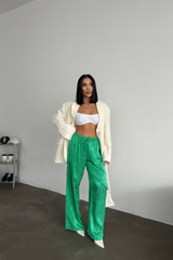 JAKAR SATEN PANTOLON - Mavi