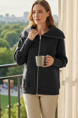 Kadın Uzun Kollu Fermuar Detay Sweat Shirt