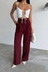 PALAZZO PANTOLON - Bordo