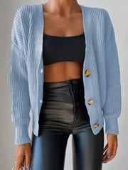 Düğme Detay Triko Bluz