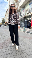 Kadın Uzun Kollu Lepoar Detay Modal Kumaş Ikili Takım