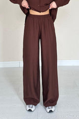 Saks Alice Gömlek Ve Bol Kesim Pantolon Takım