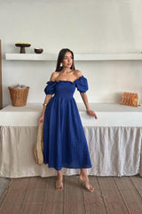 Siyah Gipeli Brode Elbise