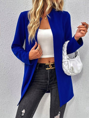 Kadın Uzun Kollu önü Açık Uzun Modal Ceket