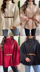 Kadın Hakim Yaka Ispanyol Kol Detay Kemer Dahil Kaban