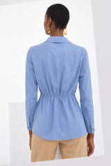 Kadın Düğme Ve Blise Detay Arkası Lastikli Takım