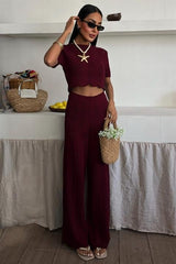 Triko Bluz Pantolon İkili Takım 10084-025