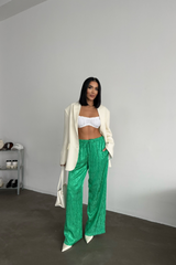 JAKAR SATEN PANTOLON - Mavi