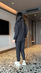 Kadın V Yaka Bluz Ve Pantolon Ikili Takım