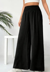 Kadın Yüksek Bel Lastikli Ithal Krep Pantolon