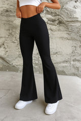 Kadın Yüksek Bel Ispanyol Paça Dalgıç Pantolon