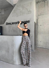 LEOPAR PALAZZO PANTOLON - Bej