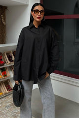Klasik Oversize Poplin Gömlek 3421