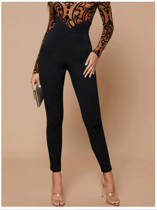 Kadın Siyah Krep Kumaş Pantolon