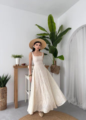 Cuper Çiçek Detaylı Elbise