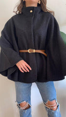 Kadın Hakim Yaka Ispanyol Kol Detay Kemer Dahil Kaban