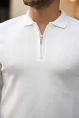 Erkek Pirinç Desenli Uzun Kollu Yakalı Triko