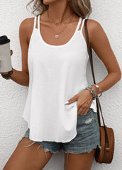 Kadın çift Askılı Kare Yaka Waffle Bluz