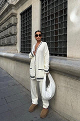 Lunadel Triko Hırka Pantolon Takım 9974