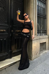 Kayla Dantel Desenli Crop Takım 9840