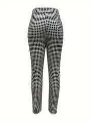 Kadın Yüksek Bel Desenli Dalgıç Pantolon