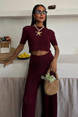 Triko Bluz Pantolon İkili Takım 10084-025